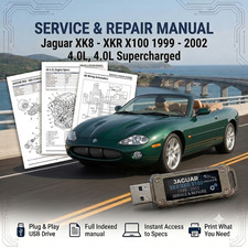 JAGUAR XK8 XKR X100 1999 2000 2001 2002 SERVICE REPAIR WORKSHOP MANUAL USB picture