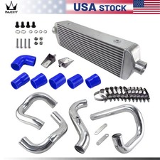 Aluminum Front Mount Intercooler Kit For Hyundai Genesis 2.0T Turbo 10-12 Blue picture
