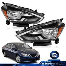 For 2016-2019 Nissan Sentra Halogen Factory Headlights Replacement Left+Right picture