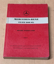 Mercedes-Benz 300 SL Gullwing Spare Parts List Catalog Edition C Original MB picture