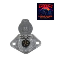 15-600 Genuine Phillips 6-Way Socket Receptacle Zinc Die Cast Trailer Connector picture