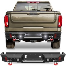 For Chevy Silverado/GMC Sierra 1500 2019-2026 Rear Step Bumper w/Sensor Holes picture