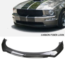 For 05-09 Ford Mustang GT Carbon Fiber Style Front Bumper Lip Spoiler Splitter picture