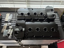 NEW Top Street Performance 84052BK Black ALuminum Valve Covers Ford 5.0L Coyote picture