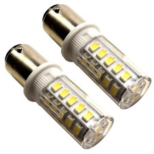 2-Pack HQRP 12V-24V DC BA15d Double Contact LED Bulb Replacement 1130 1176 1142 picture