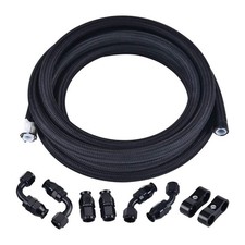 EVIL ENERGY 6AN PTFE Fuel Line Kit, AN6 E85 Fuel Hose 10FT Black picture