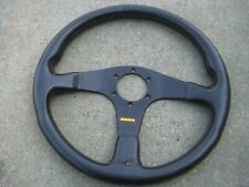 Momo Corse Racing Steering Wheel 1995 Leather 3 Spoke Rare Type D35 picture