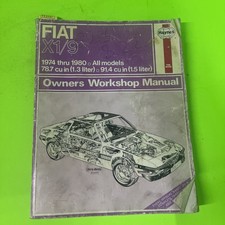 Haynes Fiat X1/9 Owners Workshop Manual - 1974 to 1980 *Used Good picture