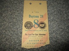 Rare 1973 24 Hours of Daytona original Press Pass Media Ticket Ferrari Porsche picture