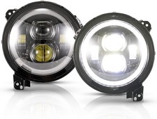 BUNKER INDUST Wrangler JL 9” LED Headlights with Halo DRL Gladiator JT 18-25 Wra picture