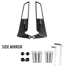 2x Motorcycle fixed wing Rear View Mirrors For Kawasaki Z900 Z650 2021 2022 2023 picture