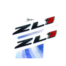 2x GM Camaro ZL1 emblem badge Rear Side Door Chevrolet Genuine F Black red picture