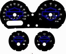 Harley Davidson Custom Speedometer Faceplate  Fit CVO 2014- Newer HD Blue Logo picture