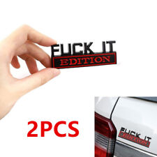 2X FUCK-IT EDITION Emblem Badge Decal Sticker Black&Red Car Sticker Decoration picture