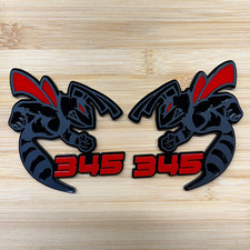 345 Hornet Badges Emblem BEE (2) Red Eye/Wings BADGES Fender Angry Aggressive picture
