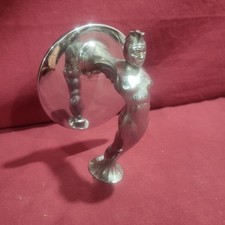 Art Deco 20's 30's Spare Tire Side Mirror Goddess picture