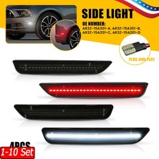 1-10x Solid White/Red Front & Rear LED Side Marker Lights For Ford Mustang 10-14 picture