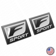 2x F-Sport Logo ABS Badge Side Fender Marker Adhesive Nameplate Emblem OEM Size picture