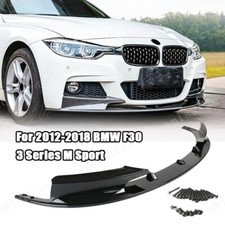 Front Bumper Spoiler Lip for BMW 3 Series F30 328i 335i M Sport Black 2012-2018 picture