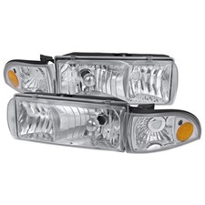 For 1991-1996 Chevy Caprice / Impala Factory Headlights Corner Signal Chrome picture