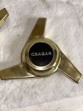 RARE VINTAGE EARLY CRAGAR GOLD CENTER LOT OF 3 CAPS SPINNERS KNOCKOFF GENUINE picture