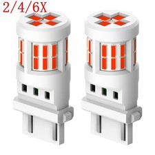 2/4/6X 3157 Red LED Strobe Flashing Blinking Brake Tail Light/Parking Bulb picture