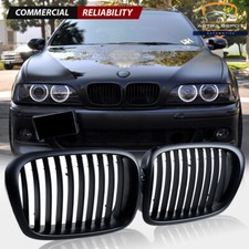 2X Matte Black Front Kidney Grill Grille for BMW E39 M5 528i 525i 540i 1997-2003 picture