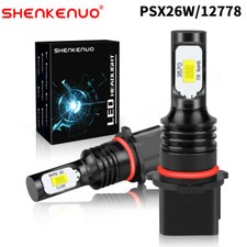 2x 12278 PSX26W LED Fog Light Bulbs 6000K White for GMC Yukon 2015-2019 Yukon XL picture