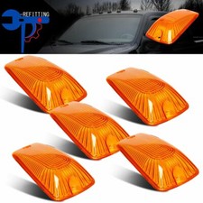 5Pcs Cab Marker Roof Running Light Amber Cover For Chevrolet C/K1500 2500 3500 picture