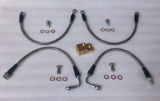 Front Rear Flexible Brake Hose Lines Set SS Braided 1990-2005 Mazda Miata NA/NB picture