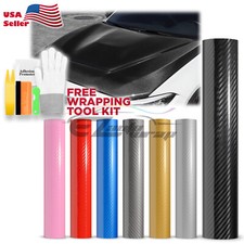 Premium 5D High Gloss Carbon Fiber Vinyl Wrap Sticker Decal Sheet Bubble Free picture