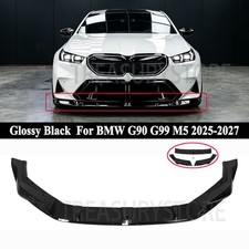 For BMW G90 G99 M5 2025-2027 Glossy Black V2 Style Front Bumper Lip Splitter Kit picture