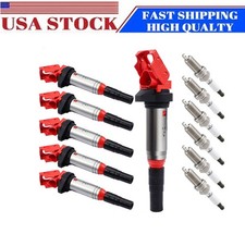 HIGH PERFORMANCE 6x Spark Plug and Ignition Coil Pack for BMW 325i 335i 535i X3 picture