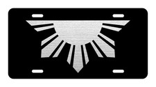 Philippine Filipino Sun Car Tag Diamond Laser Etch Engraved Metal License Plate picture