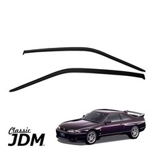 JDM Nissan Skyline R33 GT-R Smoke Door Visors Side Window Deflector Coupe OEM picture