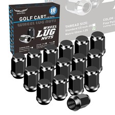 Orle Oko Golf Cart Black Lug Nuts for Yamaha/GEM,  12MMx1.25 Pack of 16 (Black) picture