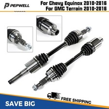 2pc 2.4L Front CV Axle Shafts for 2010-2016 Chevrolet Chevy Equinox GMC Terrain picture