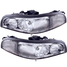 Headlights Pair Fits 1997-2005 Buick Park Avenue Ave Halogen Headlamps picture