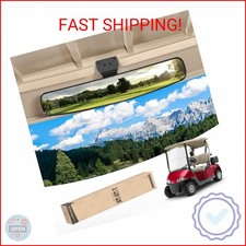 10L0L Universal Adjustable Golf Cart Panoramic Rear View Mirror, Rotatable 270 R picture