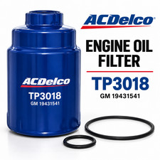 GM 19431541 ACDelco TP3018 Engine Oil Filter Replacement Fuel Filter Blue New picture