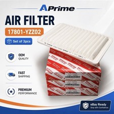 Set of 3pcs TOYOTA AIR FILTER CAMRY (2AZFE, 2ARFE) VENZA 4 CYL 17801-YZZ02 picture