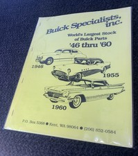 VINTAGE 1960 BUICK SPECIALISTS INC 1946-1960 PARTS & ACCESSORIES CATALOG MAG BAG picture