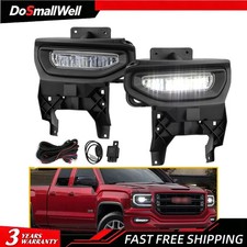 For 2016 -2018 GMC Sierra 1500 LED Fog Lights Front Bumper Driving Lamp w/Wiring picture