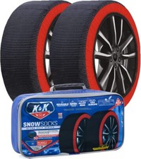K&K Automotive Snow Socks for Tires -  Alternative Traction Device for Cars SUVs picture