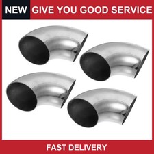 4pcs OD 3'' 90 Degree Mandrel Bend Elbow Stainless Steel Bend Exhaust Tube 4 Pc picture