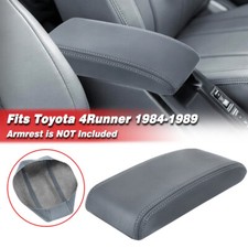 Fits 1984-1989 Toyota 4Runner Center Console Lid Armrest Leather Cover Trim Gray picture