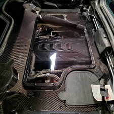 Carbon Fiber For Corvette C8 Z06 Stingray HTC Convertible Clear Engine Bay Cover picture