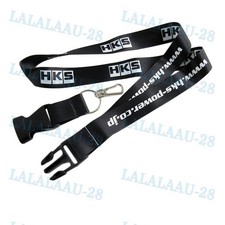 JDM HKS Lanyard Keychain 2 Sided Prints Neck Strap Quick Release Key Chain New picture