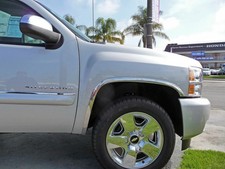 FOR 07-13 Chevy Silverado 1500 Chrome Stainless Steel Fender Trim Molding Flares picture