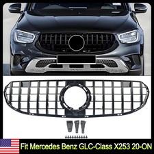 Front Grille Grill For Mercedes X253 GLC300 GLC43 2020-2023 Gloss Black GT Style picture